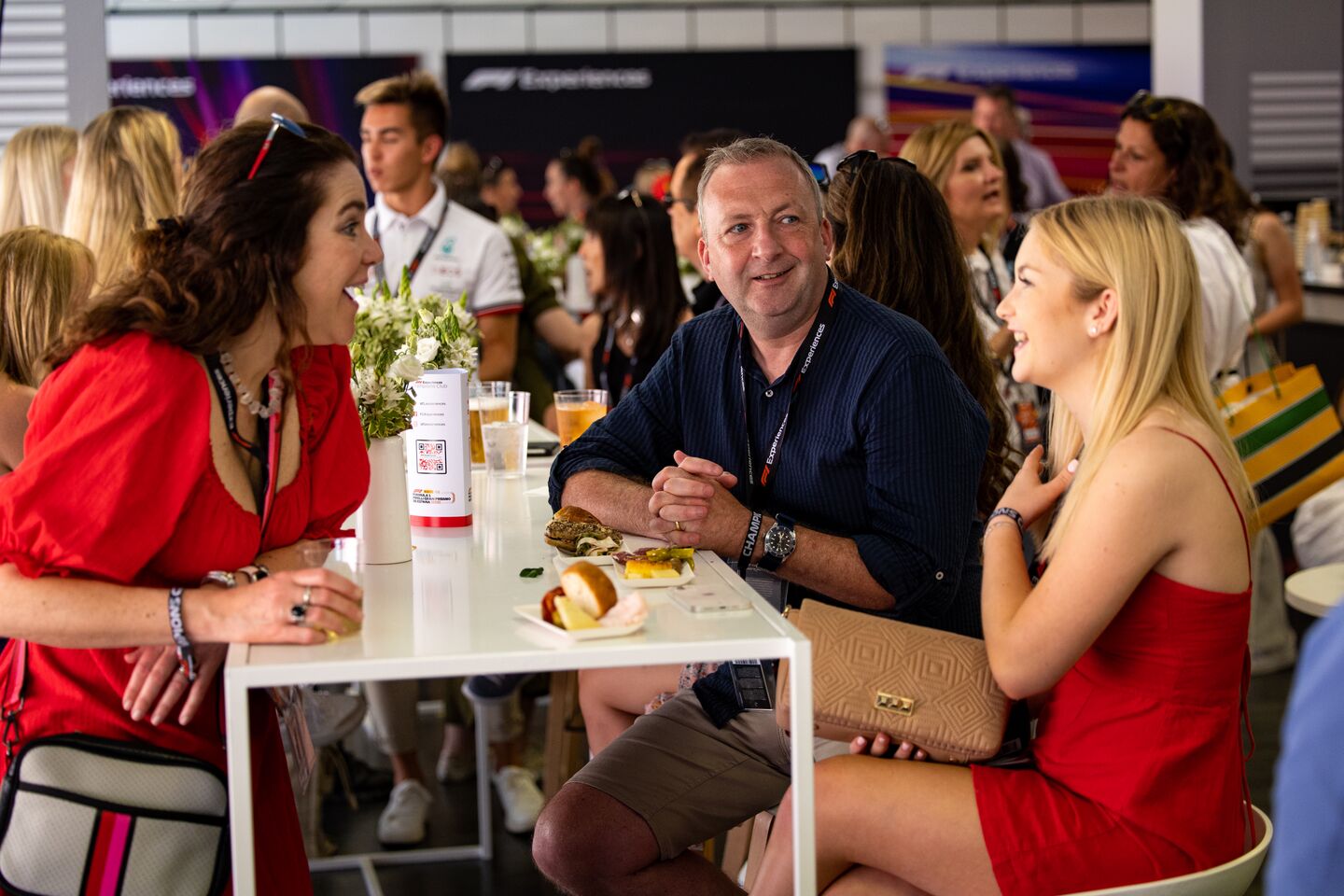 F1 fans on table